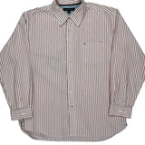 Tommy Hilfiger Striped Shirt - XL Red Cotton