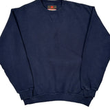 Russell Athletic Sweatshirt - Large Navy Cotton Blend