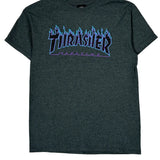 Thrasher Graphic T-Shirt - Medium Gray Cotton