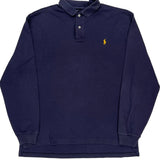 Polo By Ralph Lauren Long Sleeve Polo Shirt - XL Navy Cotton