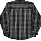 Harley Davidson Checked Shirt - 2XL Gray Cotton