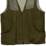 80S D315 Barbour Shooting Vest - XL Green Cotton