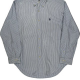 Ralph Lauren Striped Shirt - Large Blue Cotton