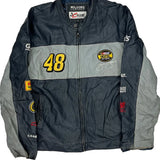 Jimmie Johnson Chase Authentics Nascar Leather Jacket - 2XL Blue Leather