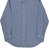 Ralph Lauren Checked Shirt - Large Blue Cotton