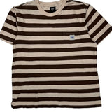 Pocket On Chest Lee Striped T-Shirt - XL Brown Cotton