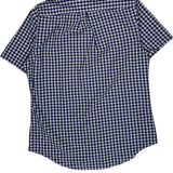 Ralph Lauren Checked Short Sleeve Shirt - Medium Blue Cotton