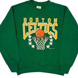 Boston Celtics Logo Athletics Graphic Sweatshirt - Large Green Cotton