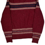 Tommy Hilfiger Striped Sweater - Large Blue Wool Blend