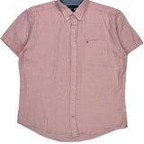 Tommy Hilfiger Short Sleeve Shirt - 2XL Pink Cotton