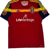 Real Salt Lake Adidas 2014-15 Home Football Shirt - XL Red Polyester