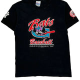 Baseball Hanes Single Stitch T-Shirt - Medium Black Cotton