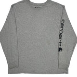 Carhartt Long Sleeve T-Shirt - XL Gray Cotton