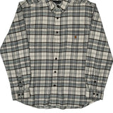 Rugged Flex Carhartt Checked Flannel Shirt - Large Black Cotton