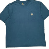 Carhartt T-Shirt - 2XL Blue Cotton