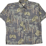 Cooke Street Floral Hawaiian Shirt - XL Green Cotton