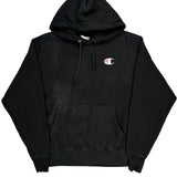 Reverse Weave Champion Hoodie - Large Black Cotton Blend