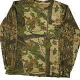 Mossy Oak Camo Long Sleeve T-Shirt - XL Green Cotton