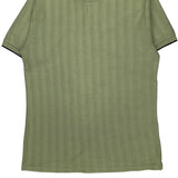 Chaps Ralph Lauren Striped Polo Shirt - Medium Green Cotton