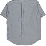 Ralph Lauren Striped Short Sleeve Shirt - Large Blue Cotton