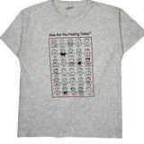 How Are You Feeling Today? Unbranded Single Stitch T-Shirt - Large Grey Cotton