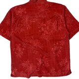 Tommy Bahama Floral Hawaiian Shirt - Large Red Silk