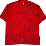 Ecko Unltd Graphic Hawaiian Shirt - XL Red Polyester