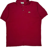 Lacoste Polo Shirt - XL Red Cotton