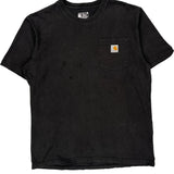 Carhartt T-Shirt - Medium Black Cotton