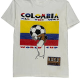 Single Stitch Columbia World Cup Unbranded Graphic T-Shirt - Small Multicoloured Cotton