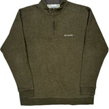 Columbia 1/4 Zip - XL Green Polyester