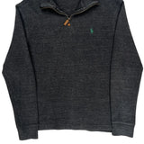 Polo By Ralph Lauren 1/4 Zip - Small Gray Cotton
