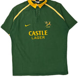 2001-02 South Africa Home Nike Rugby Shirt - Medium Green Cotton
