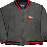Thunder Swingster Nascar Bomber Jacket - 2XL Gray Cotton Blend