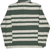 Lacoste Striped Rugby Shirt - Large Green Cotton