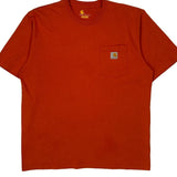 Carhartt T-Shirt - Large Orange Cotton