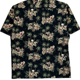 Campia Moda Floral Hawaiian Shirt - Medium Black Cotton