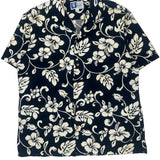 Made In Hawaii Rjc Floral Hawaiian Shirt - Large Black & White Cotton