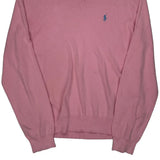 Polo By Ralph Lauren V-Neck Sweater - XL Pink Cotton