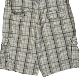 Unbranded Checked Cargo Shorts - 38W 11L Brown Cotton