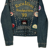 Rocawear Studded Denim Jacket - Large Blue Cotton