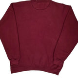Made In USA 20/20 Hvywt Trout Fly Fishing Sweatshirt - Large Burgundy Cotton