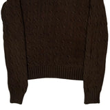 Polo By Ralph Lauren Cable Knit Sweater - Medium Brown Cotton