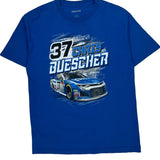 Chris Buescher Nascar T-Shirt - Large Blue Cotton