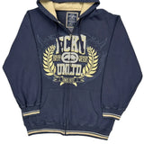 Since 1972 Ecko Unltd Graphic Hoodie - Large Navy Cotton Blend