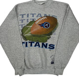 Tennessee Titans Tultex Football Sweatshirt - Medium Grey Cotton Blend