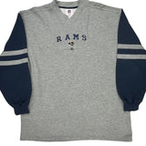 Rams Nfl Football Sweatshirt - XL Gray Cotton Blend