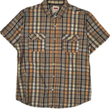 Levis Checked Short Sleeve Shirt - Large Multicoloured Cotton