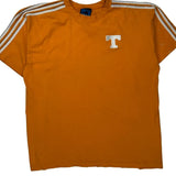 Adidas College T-Shirt - Large Orange Cotton