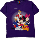 Mickey Unlimited Cartoon T-Shirt - XL Purple Cotton